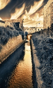 Barada River and Damascus Castle