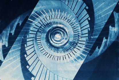 Cyanotype Wendeltreppe