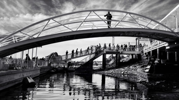 On the bridge