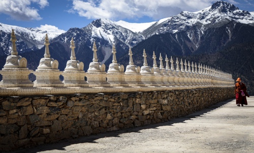Buddhism in snow mountains