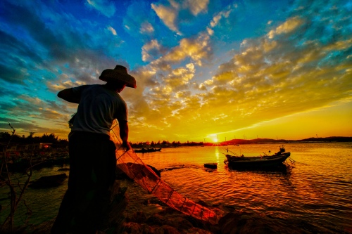 Fishermen sunset