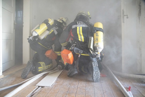 Firefighters going in