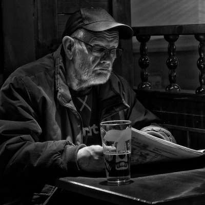 Old man in Banana pub