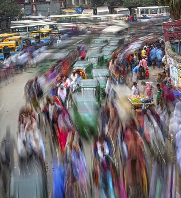Hustle and bustle in Dacca