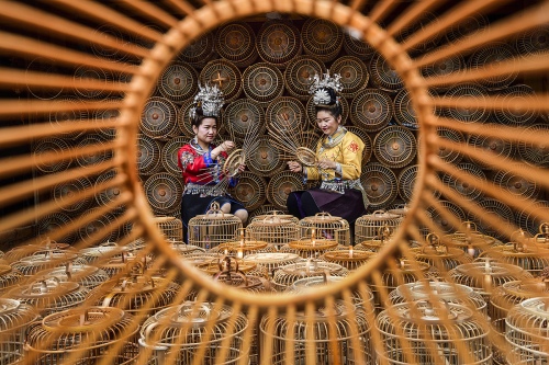 Miao ethnic bird cages
