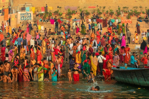 Bathing in the Ganges River