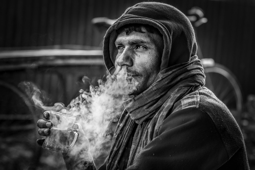 Blowing a cloud