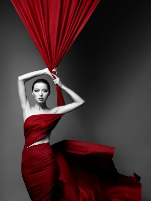 Red silk