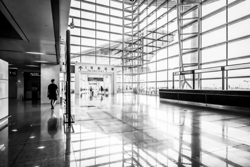 Morning light on the airport