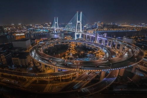 Spectacular Shanghai Nanpu Bridge