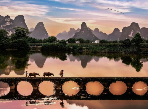 Return at sunset