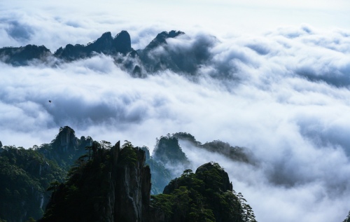 Sea of clouds in Mount Huang