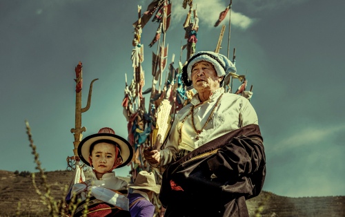 Grandpa and granddaughter