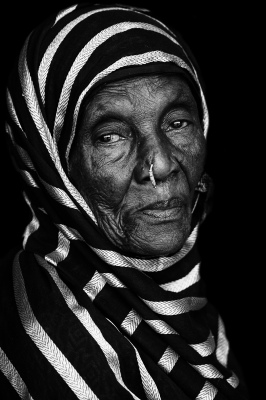 the lady in stripes