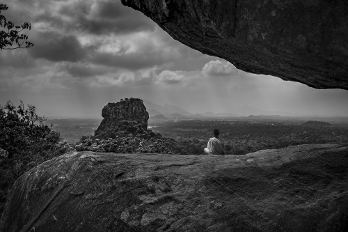 Looking at the rock