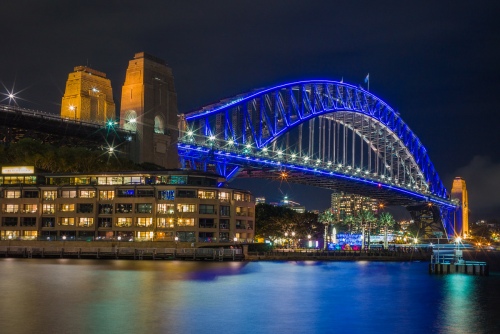 SYDNEY HARBOUR BRIDGE AT NIGHT
