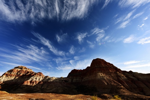 Yardang landform and sky2