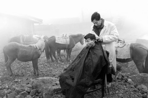 Barber in the mountain