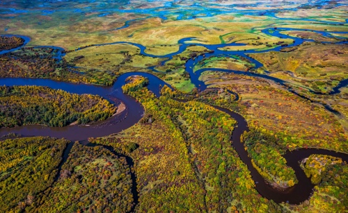 Crisscross rivers