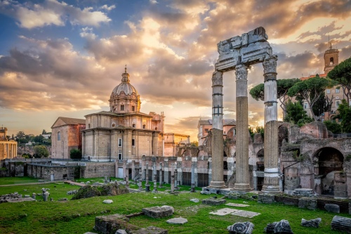 The ancient Roman ruins