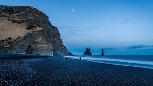Silent black beach