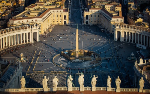 A bird eye view of the Vatican