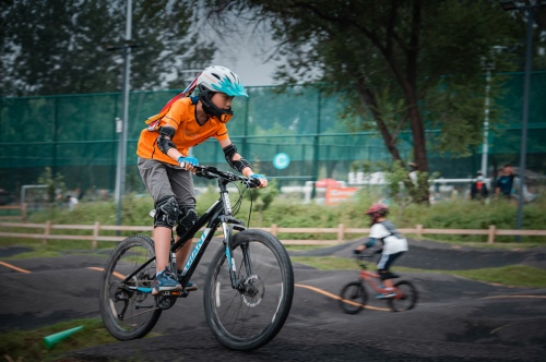 A boy on a scooter 1