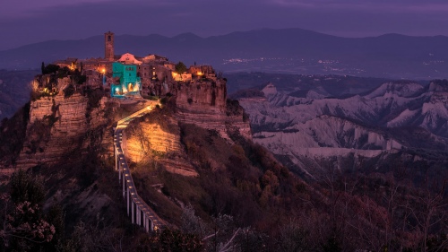 civita di bagnoregiogio sunset