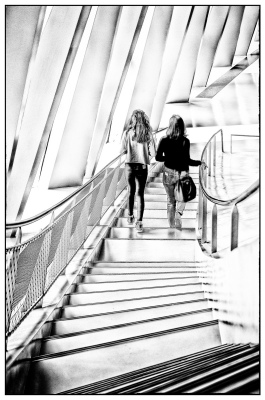 walking through lines