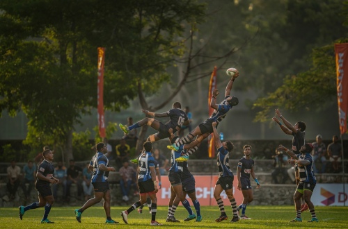 Flying for the ball