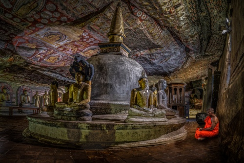 Devoted Monk at Cave Temple