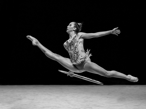  Graceful Leap with Hoop