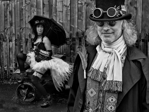 Steam Punks In Coal Yard