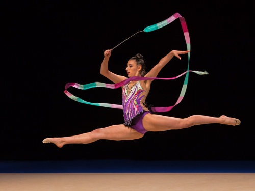 Leaping with Ribbon