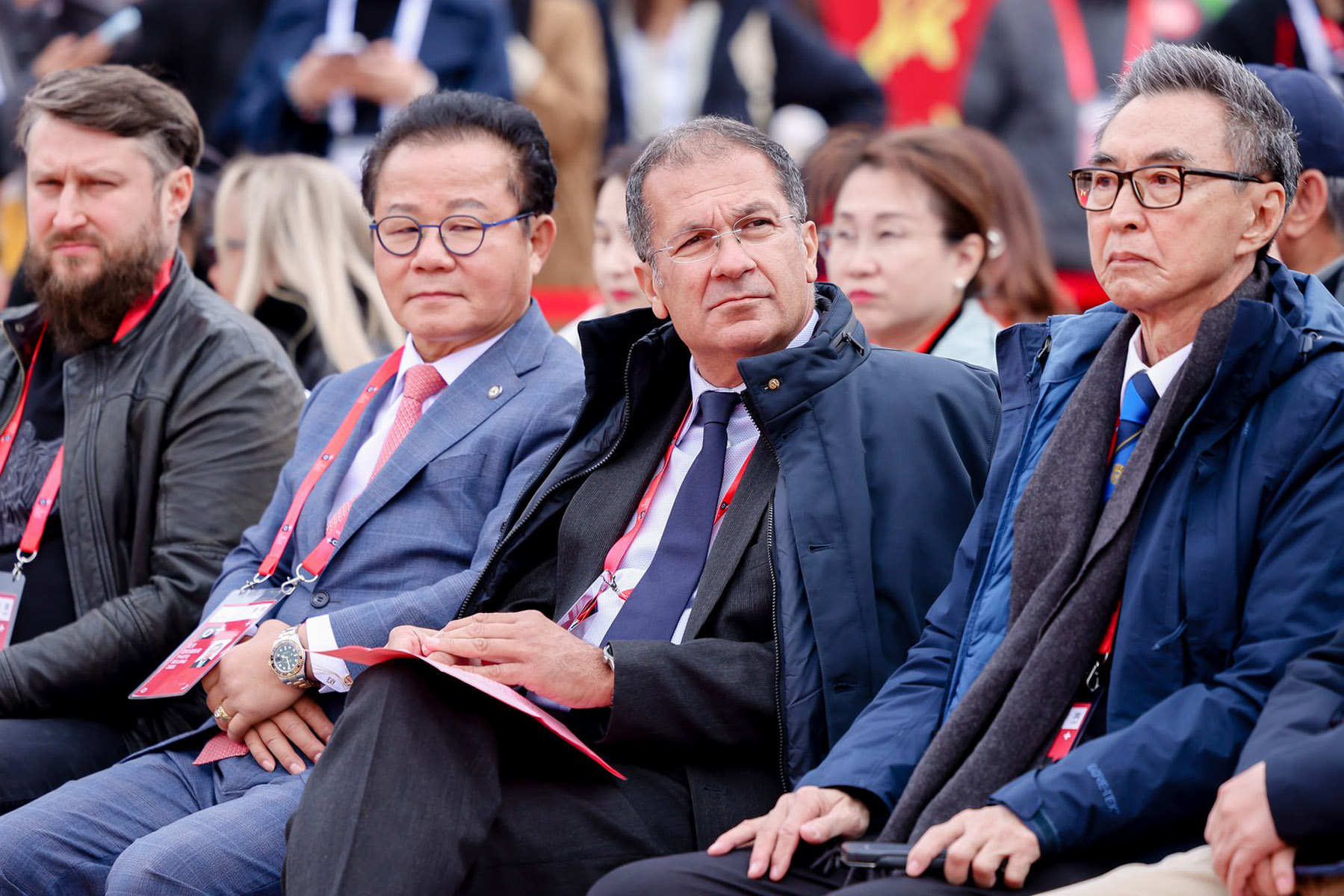 GPU President Manolis Metzakis (second from right) at the opening venue.